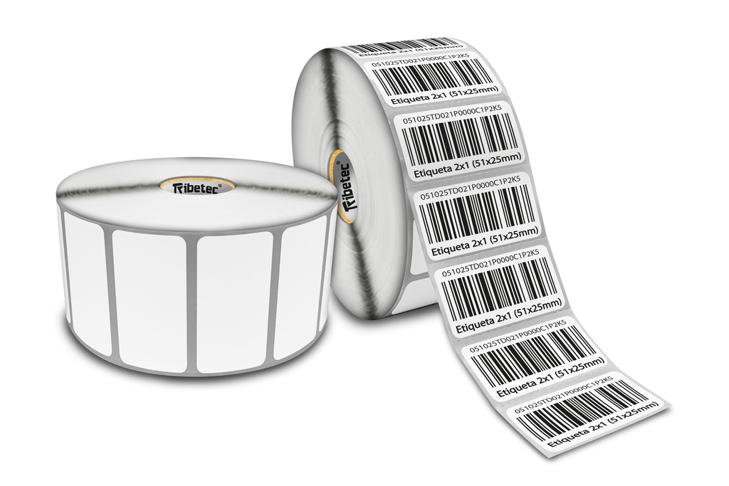 Etiqueta Térmica Directa 2x1 (51x25 Mm) Rollo C/2,500 Pz Full