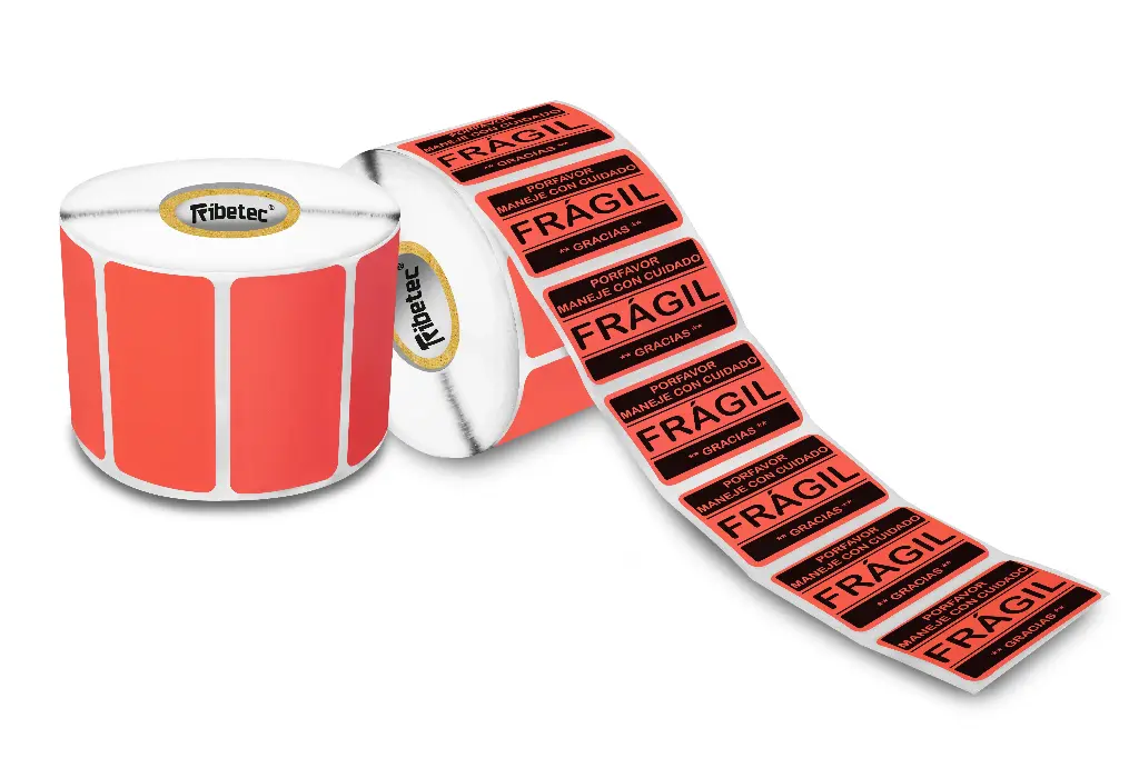 [051025TD011P2345C1P1K0] Etiqueta Térmica Roja 2x1 (51x25 Mm) C/ 1000 Pzs C1 Full