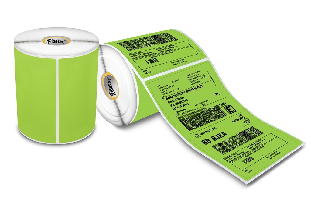 [102152TD011P0367C1P0K3] Etiqueta Térmica Verde 4x6 (102x152 Mm) Envios 300 Pzs C/u