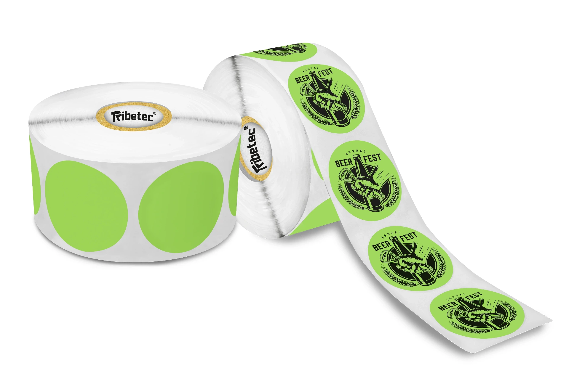 Etiqueta Verde Circular Térmica 40x40 Mm C/ 1000 Pzas C1