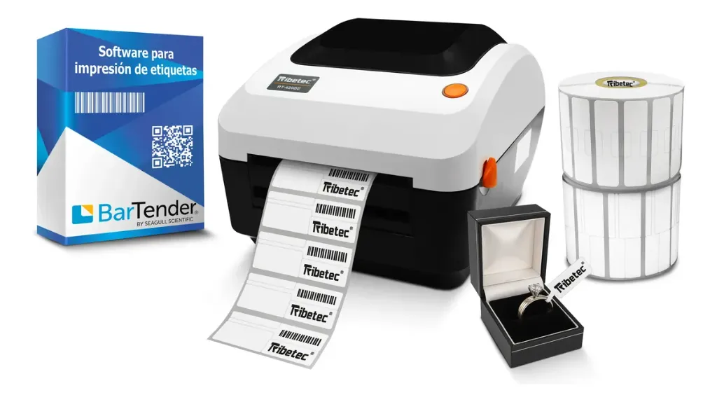 [KIT-420BE-JOYERIA] Kit Impresora RT-420BE Para Joyería Kit Profesional Software Etiquetas