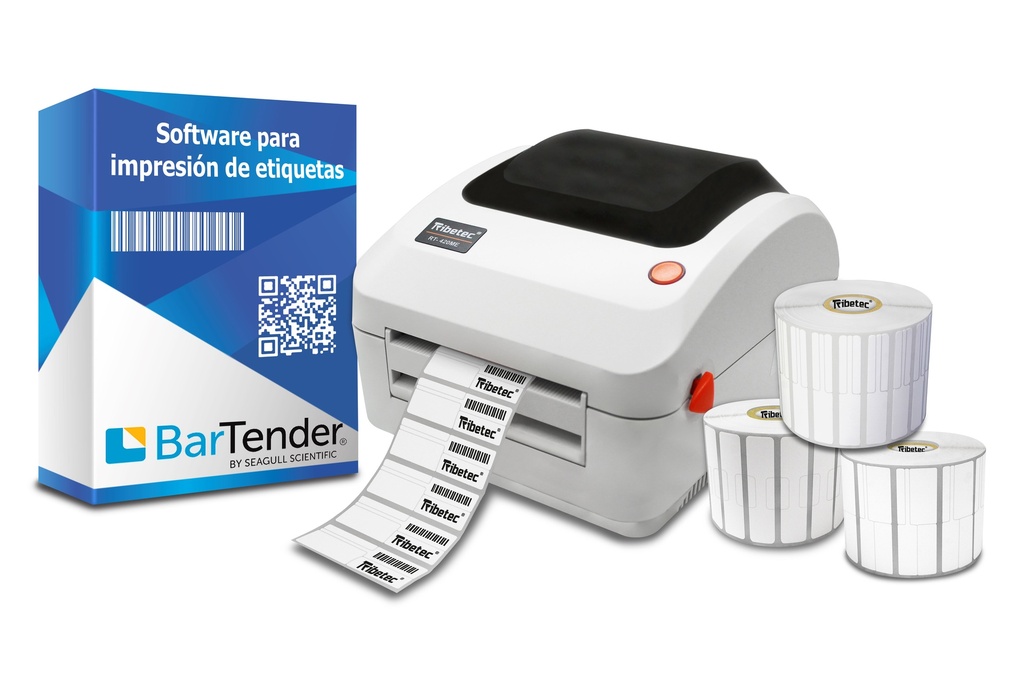Kit Impresora De Etiquetas Joyería Térmica Con 3 Rollos Full