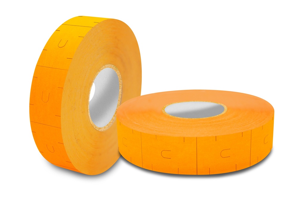 MARCA PRECIO 16X23 BD02 C1 1P NARANJA FLU 804 MUESCA R 0.75K