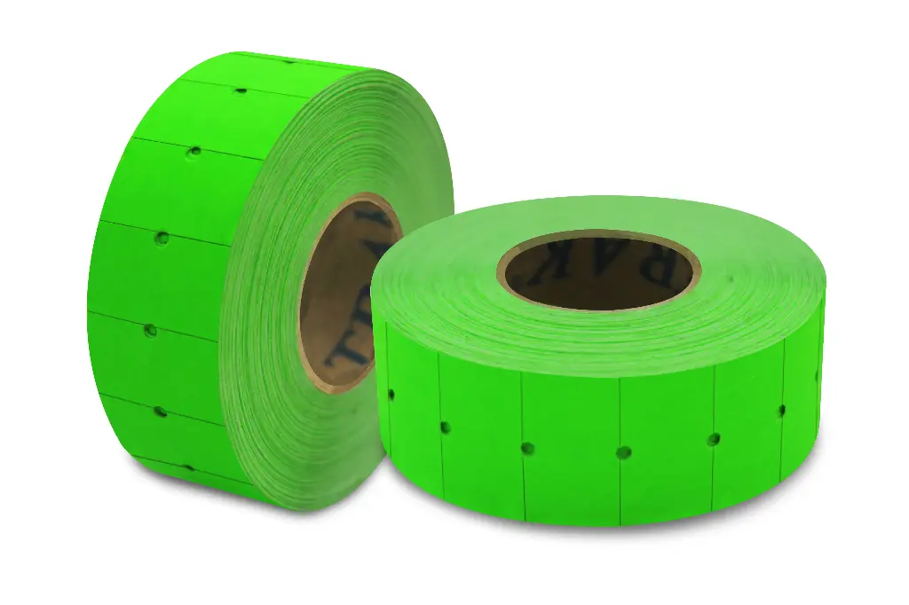 Etiquetas Verde Fluorescente 21x12 Mm Para Etiquetadora