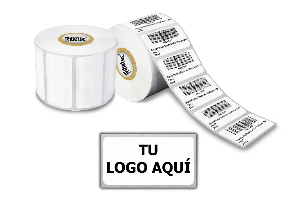 Maquila 1000 Etiquetas Térmicas Blancas 51x25 Mm Logo Código