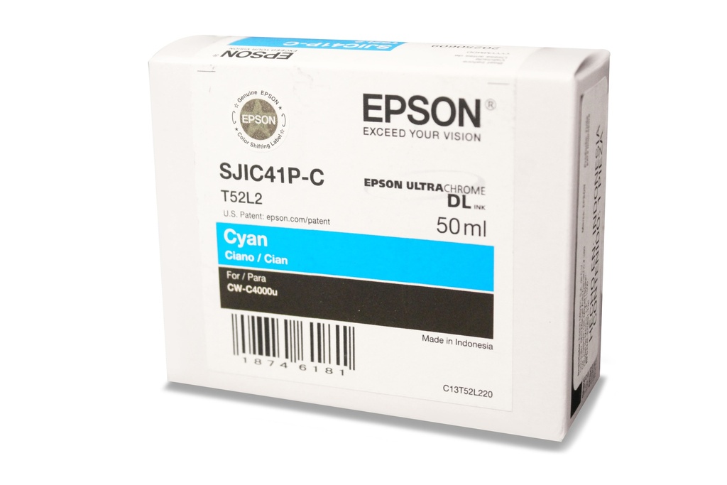 Tinta Epson Colorworks Cw C4000 Cyan Sjic41p-c Original
