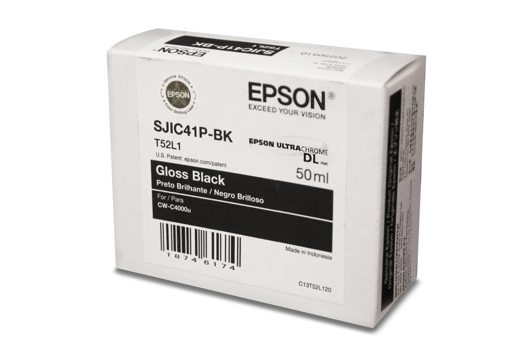 [C13T52L120] Tinta Epson Colorworks Cw C4000 Negro Brillante C13t52l120