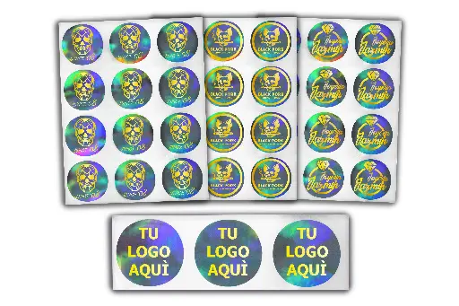 Hologramas Circulares 20x20 3P Metalizado