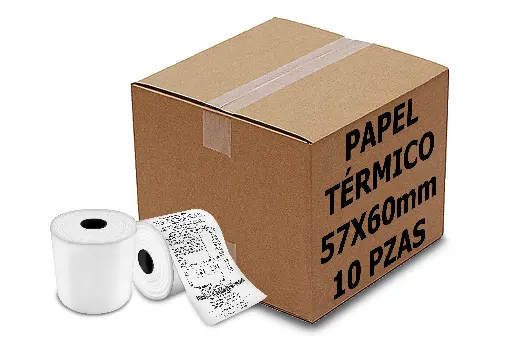 Rollos Térmico 57x60 mm Miniprinter, Xprinter, Ticket, Recibo de Venta Impresora 58 mm