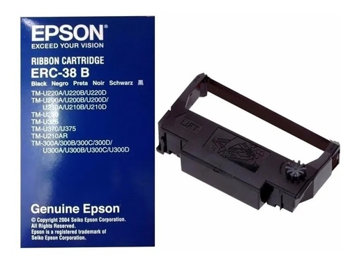 [PAQ10-ERC-38B] 10 Cintas Epson Erc-38b Negra Para Impresora Tmu-200 /tm-300