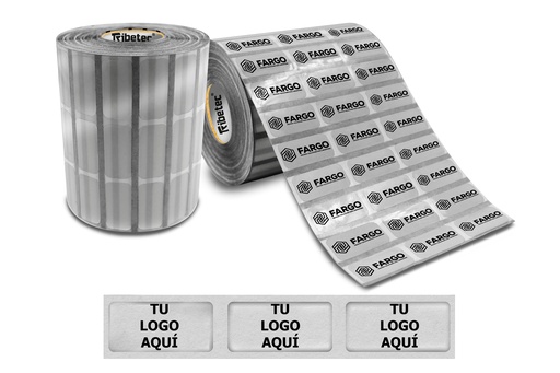 [MAQ2000-27X13-ETIQUETA TRANSPARENTE] 2,000 Etiquetas Transparentes 27x13 Mm Personalizada 1 Tinta