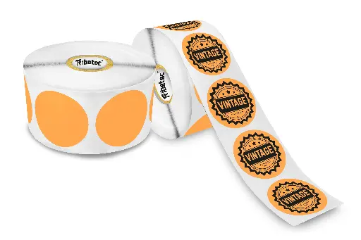 [040040TD011P1485C1O1K0] Etiqueta Naranja Claro Circular Térmica 40x40 Mm C/ 1000 Pzas C1