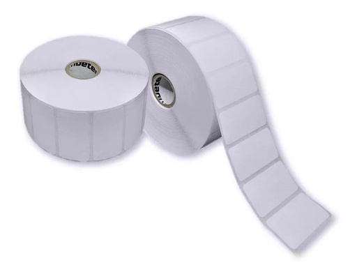 [051025PB011P0000C1G2K5] Etiqueta Poliéster Blanco 2x1 (51x25 Mm) Rollo 2,500 Pzas C1