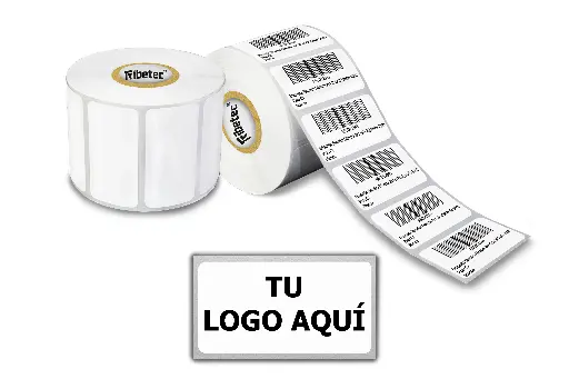 [MAQ1000-51X25TD-ETIQUETA BLANCA] Maquila 1000 Etiquetas Térmicas Blancas 51x25 Mm Logo Código